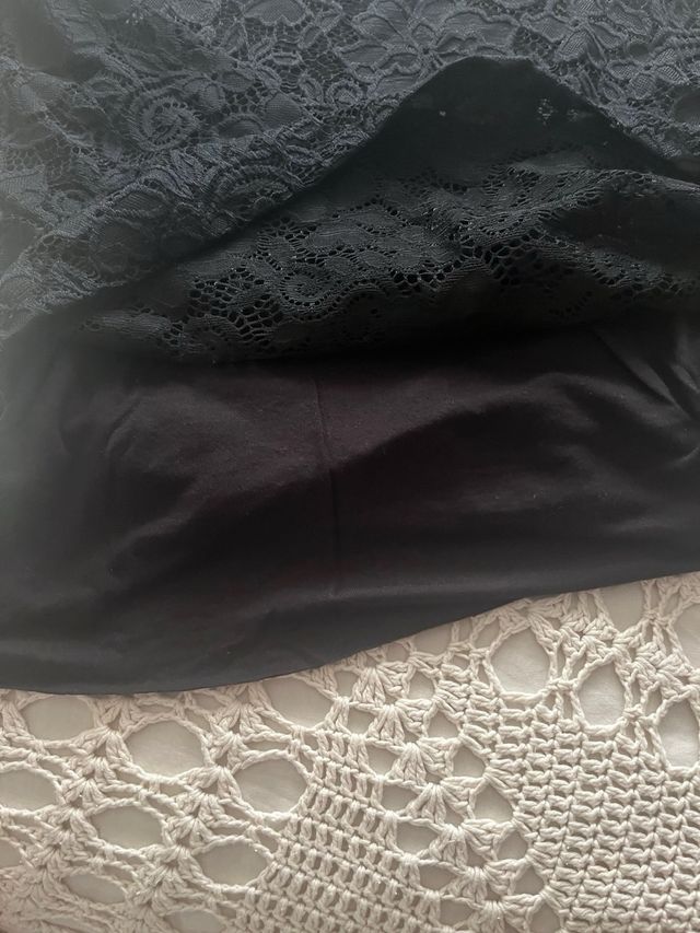 Top negro encaje - Talla única