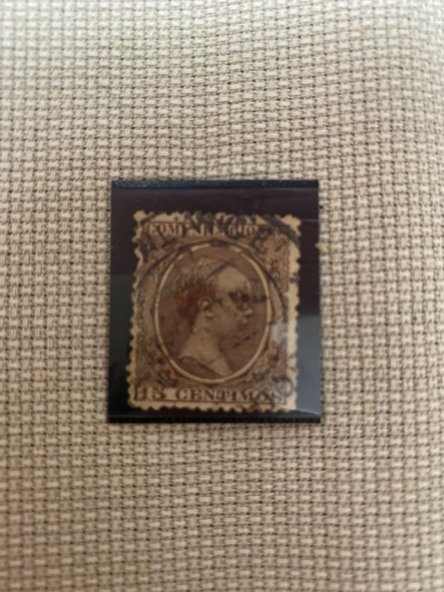 Sello 1889. 15 centimos. Alfonso XIII.