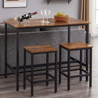 Tavolo Alto con 2 Sgabelli Sedie a Scomparsa per S