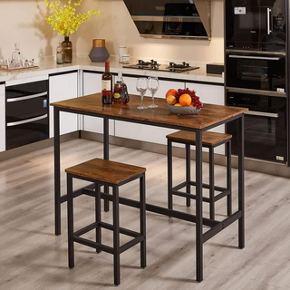 Tavolo Alto con 2 Sgabelli Sedie a Scomparsa per S