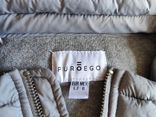 Chaqueta Puro Ego gris-azul talla L cremallera 