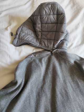 Chaqueta Puro Ego gris-azul talla L cremallera 