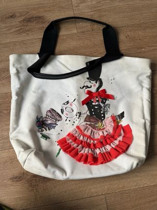 Bolsa Love Moschino  blanca con dibujos 