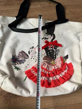 Bolsa Love Moschino  blanca con dibujos 