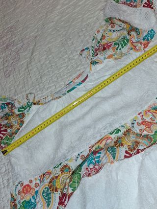 Vestito estivo bianco e multicolor