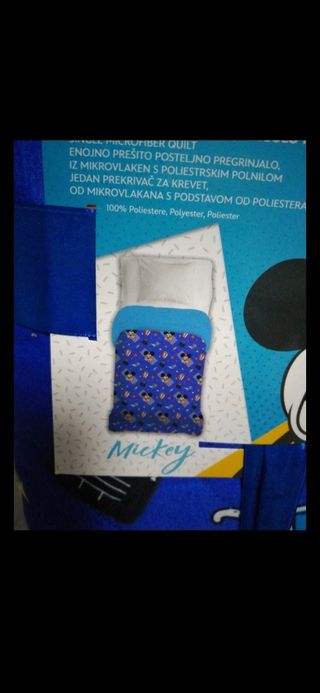 Copriletto estivo singolo mickey mouse 