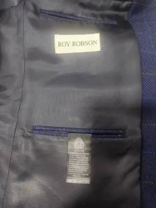 Americana de caballero, cuadros azules,talla M(50)