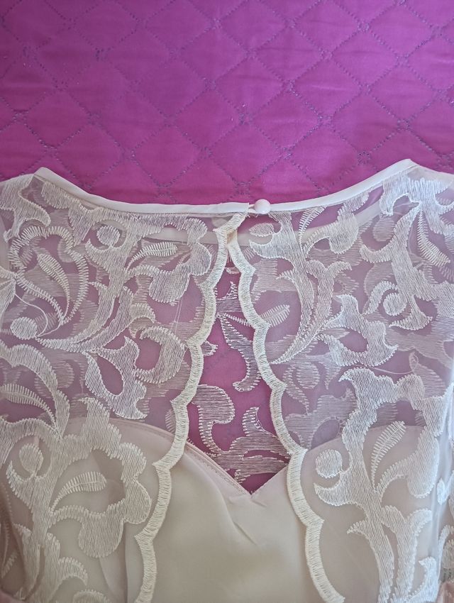 Vestido ceremonia rosa nude