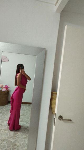 Vestido Rosa Fiesta - Espalda Descubierta