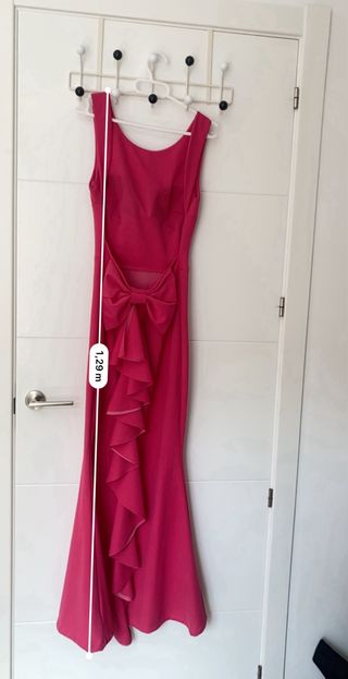 Vestido Rosa Fiesta - Espalda Descubierta