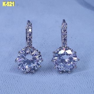 Pendientes de Pedrería plateados 2.2 cm