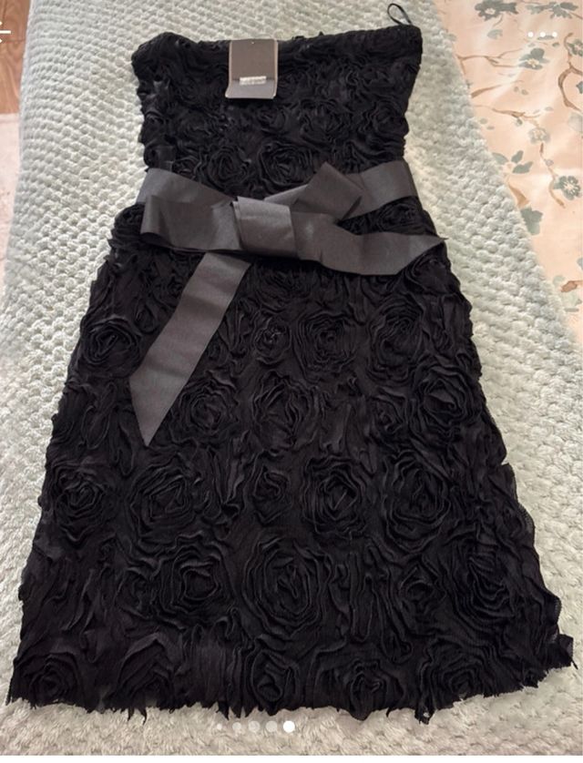 Vestido de fiesta, elastico con forro y lazada