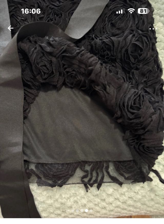 Vestido de fiesta, elastico con forro y lazada