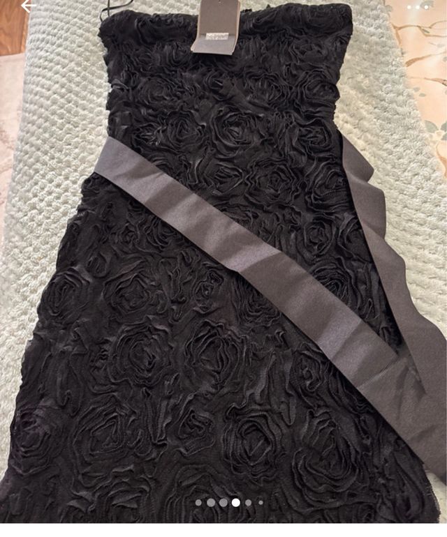 Vestido de fiesta, elastico con forro y lazada