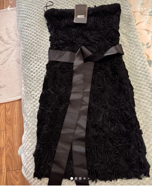 Vestido de fiesta, elastico con forro y lazada