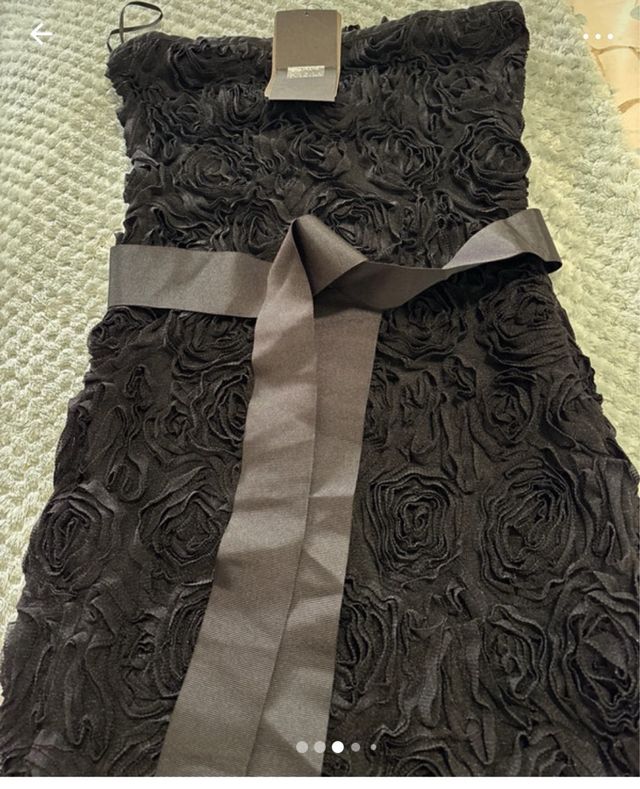 Vestido de fiesta, elastico con forro y lazada