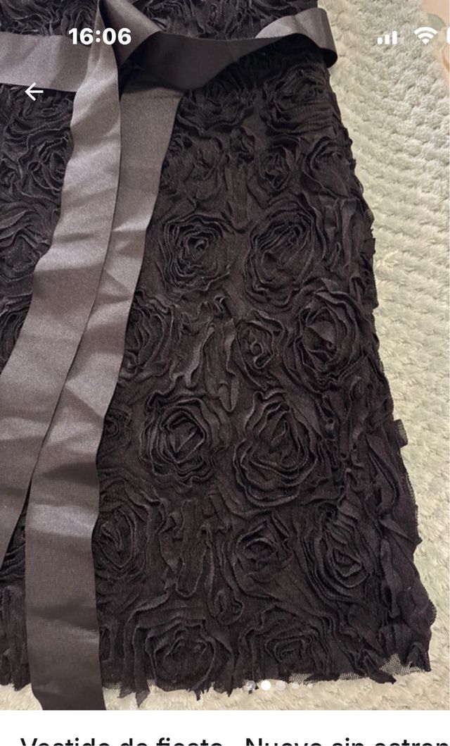 Vestido de fiesta, elastico con forro y lazada