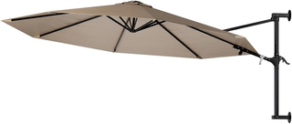 Ombrellone a Muro da Giardino Diametro 300 cm, Par