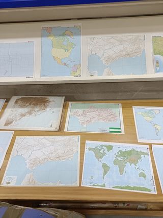 Lote liquidación mapas físicos políticos varios 
