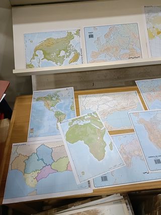 Lote liquidación mapas físicos políticos varios 