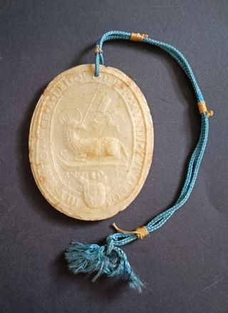 SELLO PAPAL DE 1759 EN CERA 
