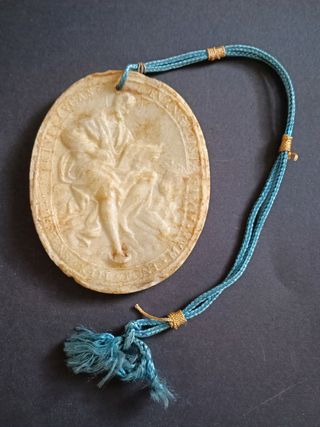 SELLO PAPAL DE 1759 EN CERA 
