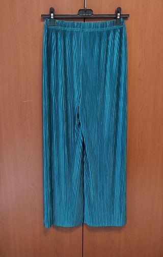 Pantaloni palazzo verde brillante, XXL - XXXL