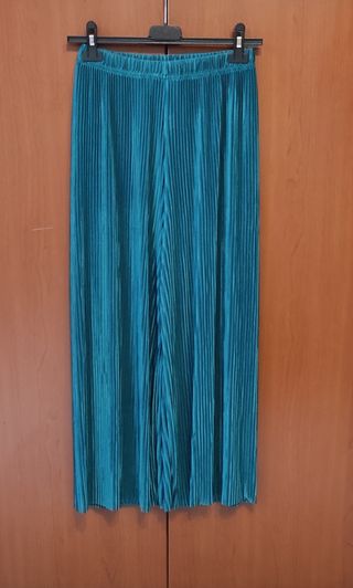 Pantaloni palazzo verde brillante, XXL - XXXL