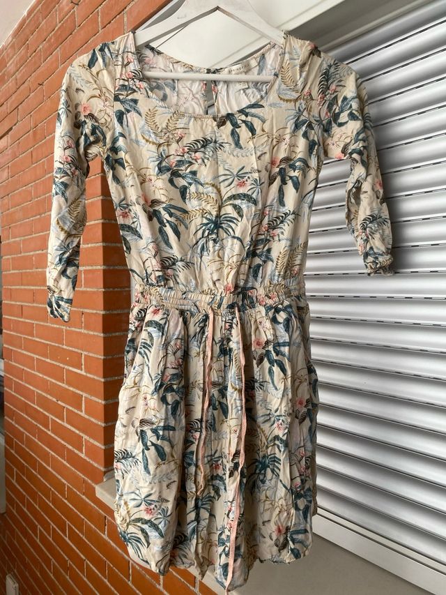 Vestido mini estampado flores