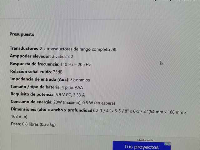 ALTAVOZ JBL ONEBEAT MICRO