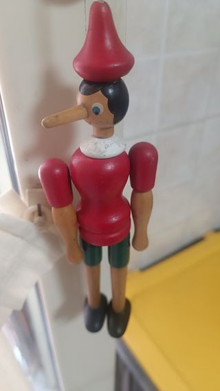 Burattino Pinocchio in legno