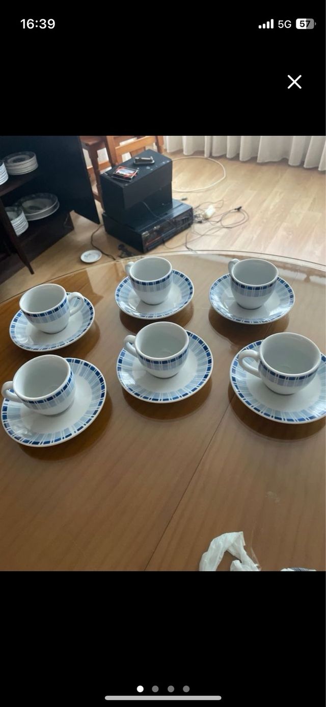 Juego café VINTAGE porcelana Naj Oleari +servillet