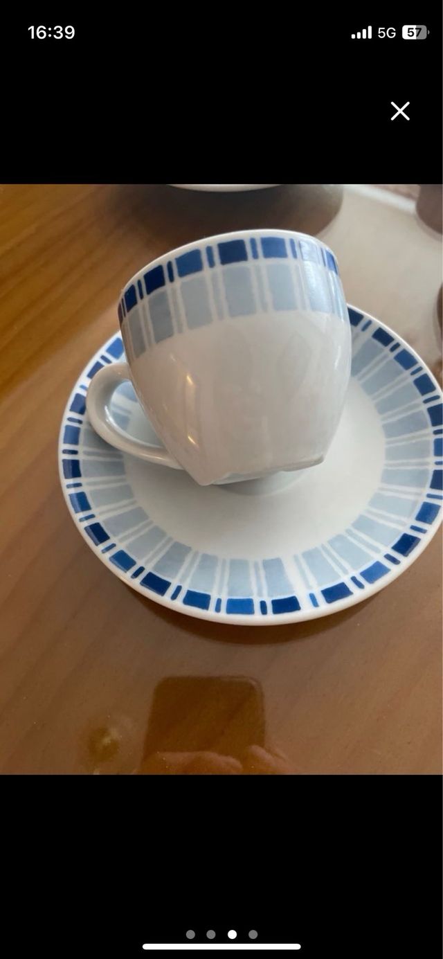 Juego café VINTAGE porcelana Naj Oleari +servillet