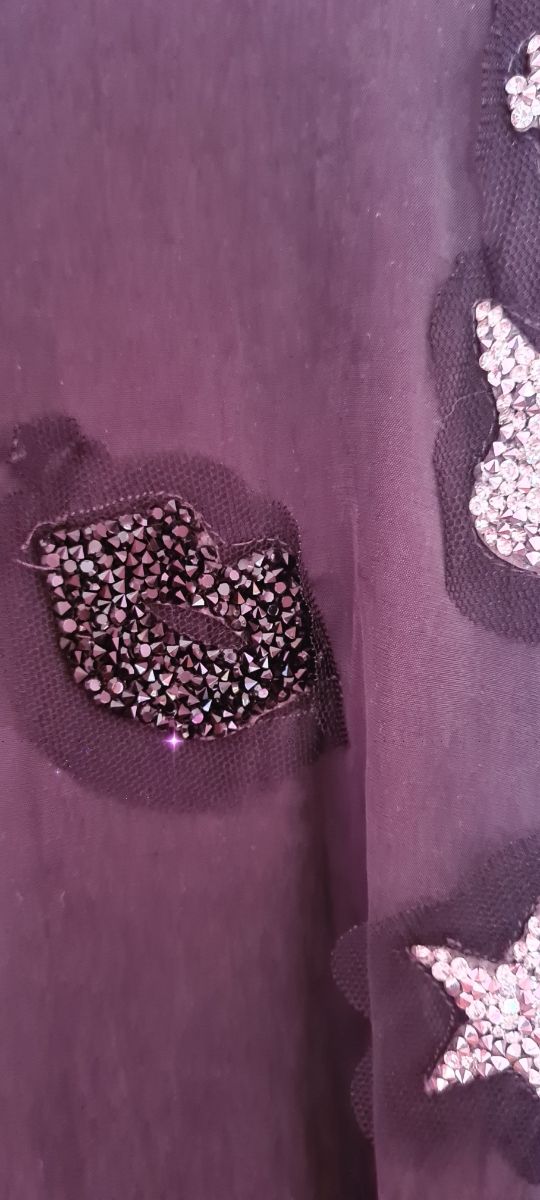 Camisa negra con brillos Zara