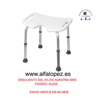 Taburete de baño regulable 100kg Mobiclinic Bahia