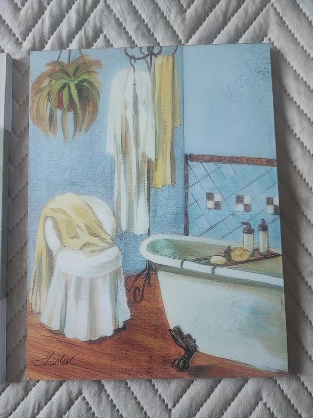 2 Cuadros baño vintage