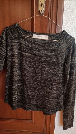Jersey Zara Knit negro y dorado