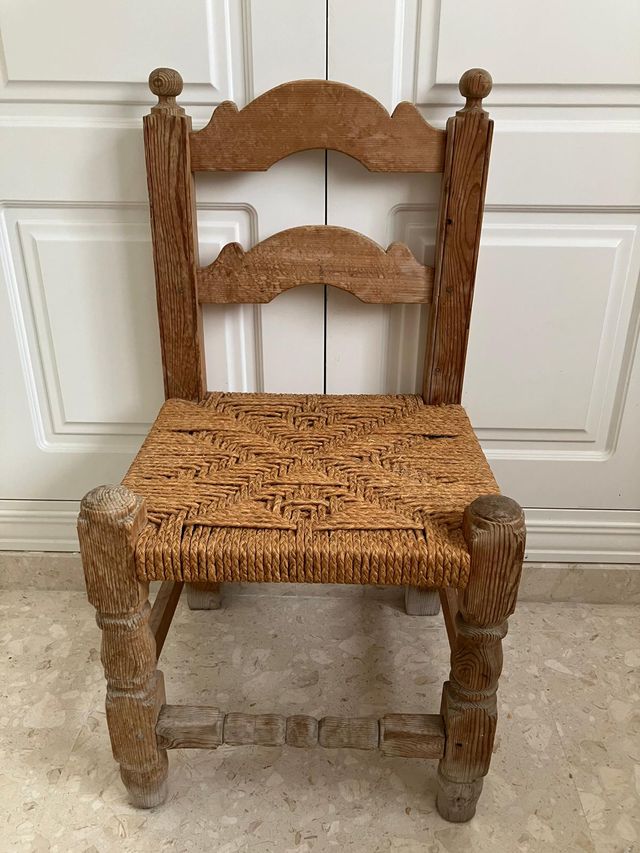 Silla rustica baja