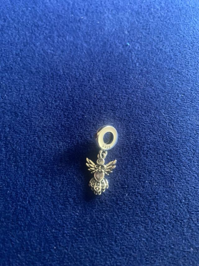 Charm abalorio Ángel Plata pulsera Pandora collar