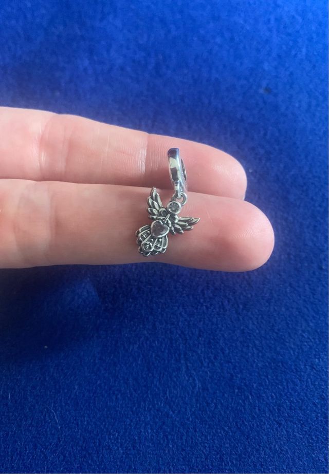 Charm abalorio Ángel Plata pulsera Pandora collar