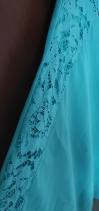 Blusa verde acquamarina, taglia unica