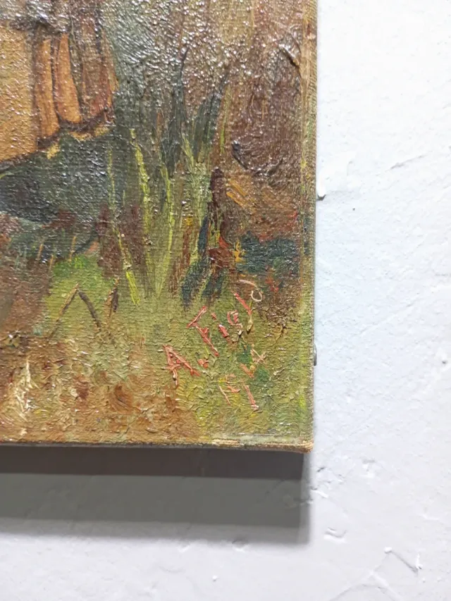 Óleo 1914 firma ilegible 