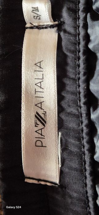 Gonna blu corta in viscosa