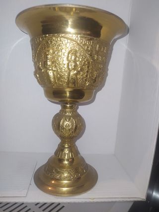 Reliquia CÁLIZ BRONCE COPA METÁLICA VINTAGE