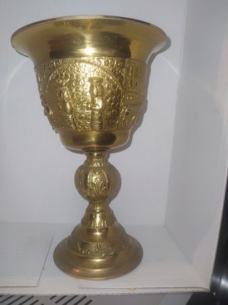 Reliquia CÁLIZ BRONCE COPA METÁLICA VINTAGE