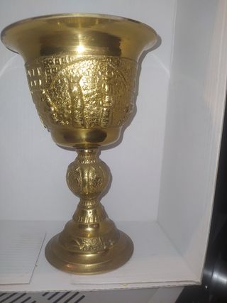 Reliquia CÁLIZ BRONCE COPA METÁLICA VINTAGE