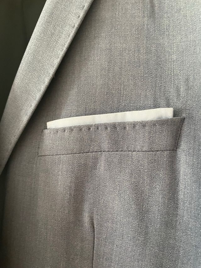 Americana gris hombre