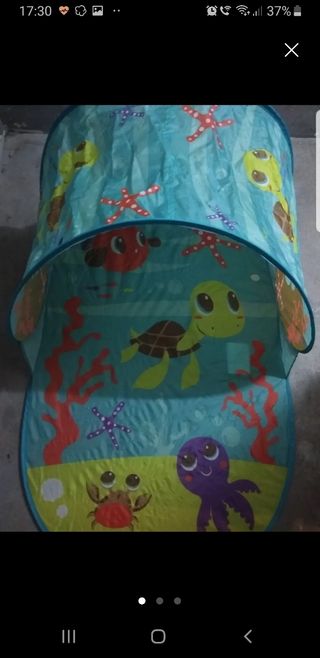 Pack de bebé. Piscina, parasol y trona viaje