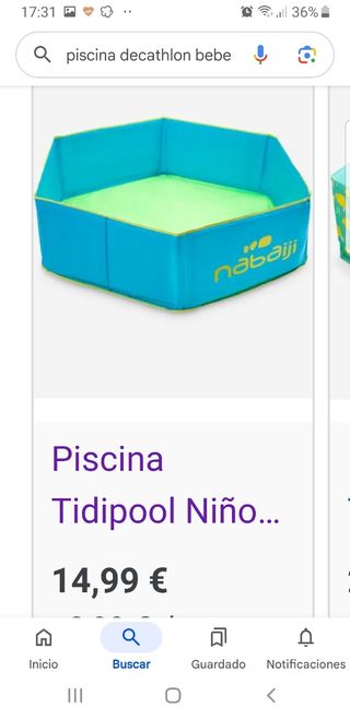 Pack de bebé. Piscina, parasol y trona viaje