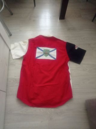 Camisa Seaport roja y blanca manga corta